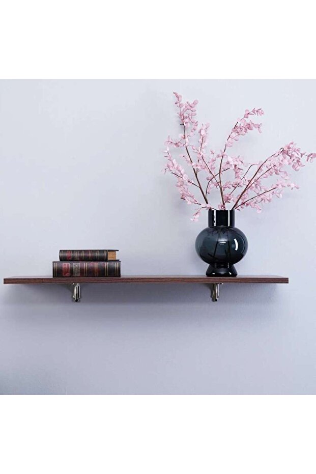 Leyton Wooden Wall Shelf 61x23cm-Brown