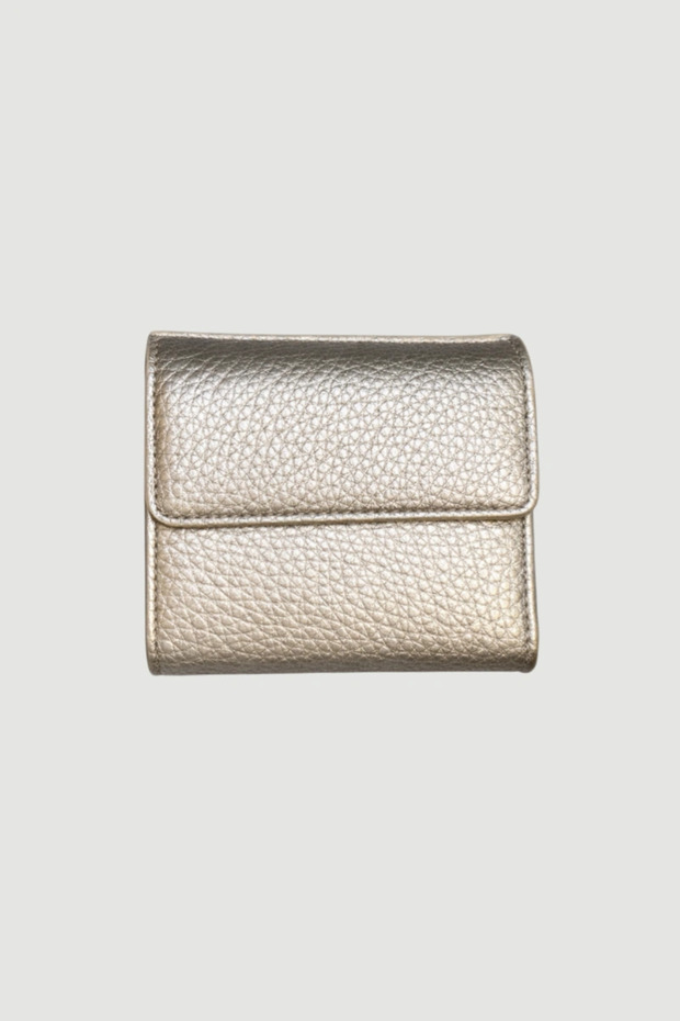 Mini Clamshell Wallet - Gold