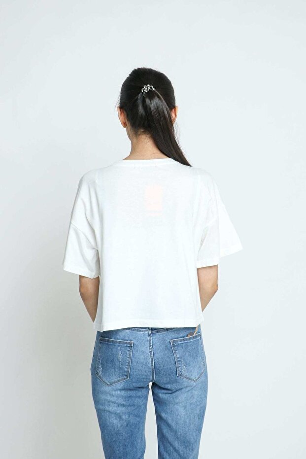 Solid Cotton Half-Sleeve Top - 3