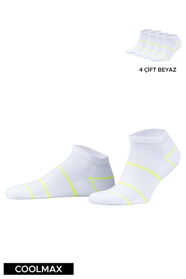 Unisex coolmax ecomade boot socks - 4 pack white