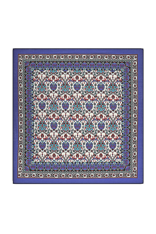 Tulip Patterned Saks Soft Scarf - 1