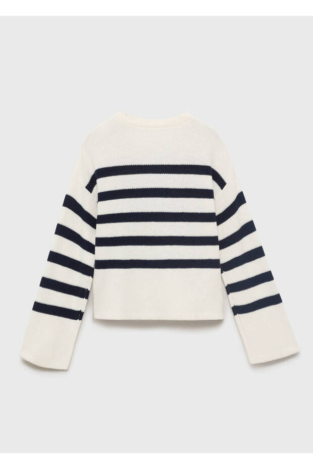 Gestreifter Strickpullover - 2