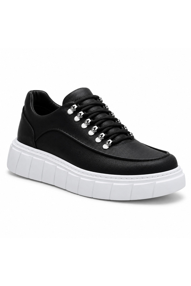 Black Soft Insole Men's Shoes - Casual Comfortable Orthopedic Sneaker Kb X10