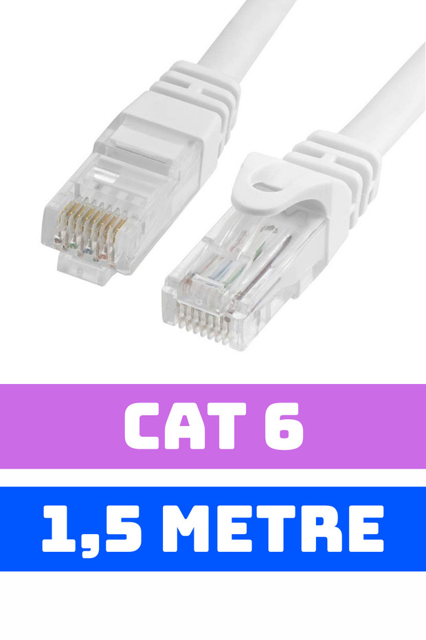 كابل إيثرنت Cat6 بطول 1.5 متر. كابل شبكة إنترنت بسرعة 1000 ميجابت في الثانية، كابل لان