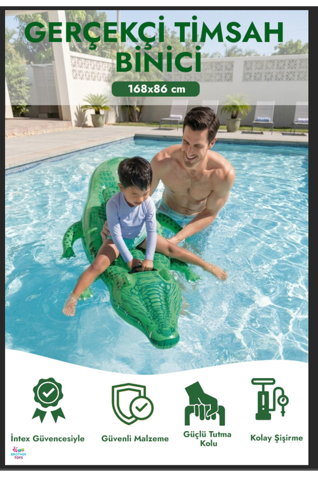 Intex Realistic Crocodile Rider 168X86 cm