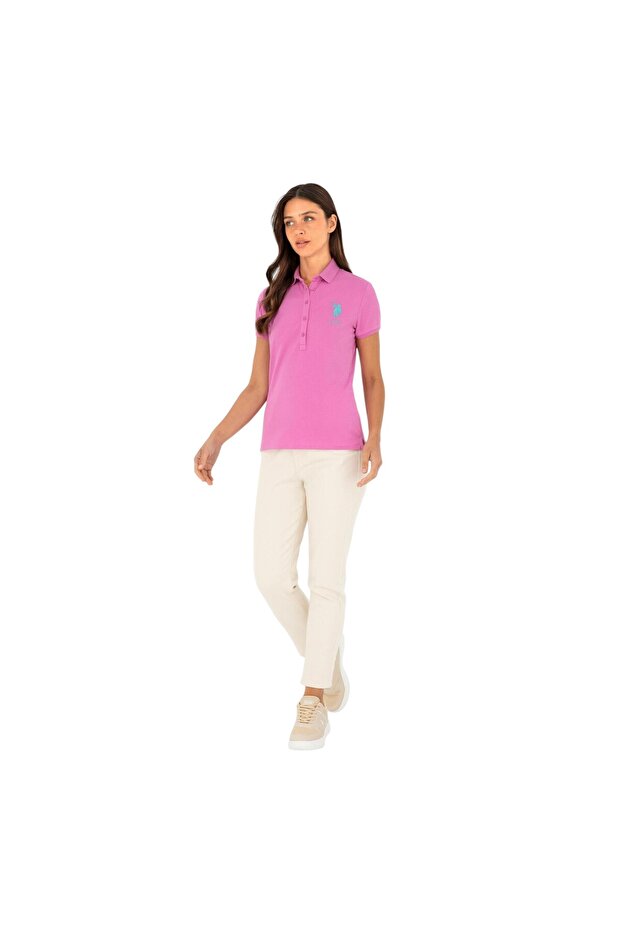 Women's Basic Polo Neck T-Shirt 1806733