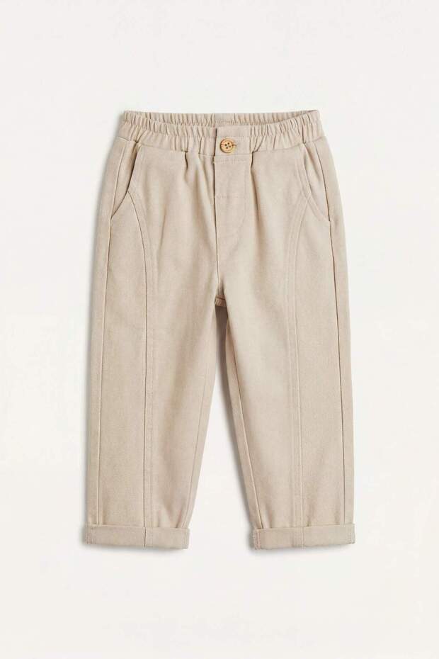 Baby Boy Elastic Waist Straight Leg Gabardine Trousers A8429A523Wn