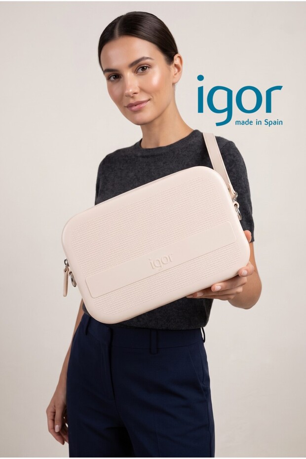 حقيبة كتف نسائية بحزام Ane - Marfil Ivory S10319-079