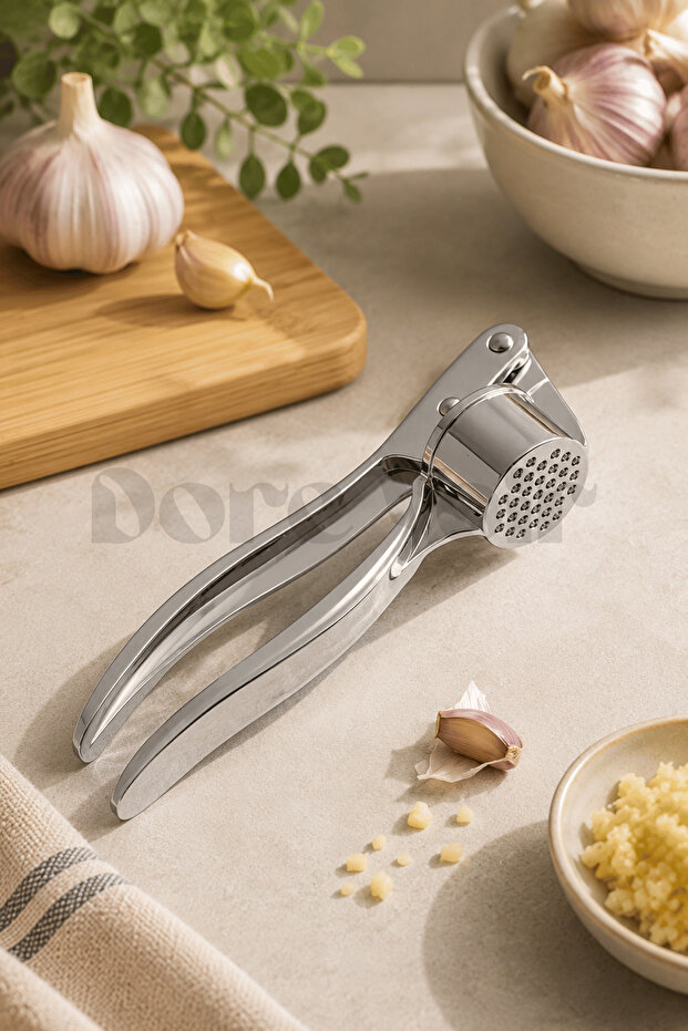 Steel Garlic Masher - Does Not Rust or Tarnish