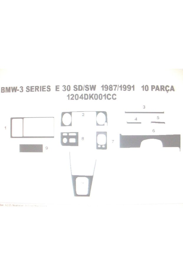 Bmw e30 1987-1991 10-piece glove box trim (bird's eye mahogany)