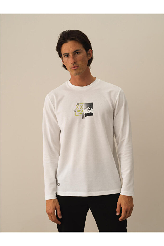 Men's Kbeyaz 100% Cotton Regular Fit Printed T-Shirt