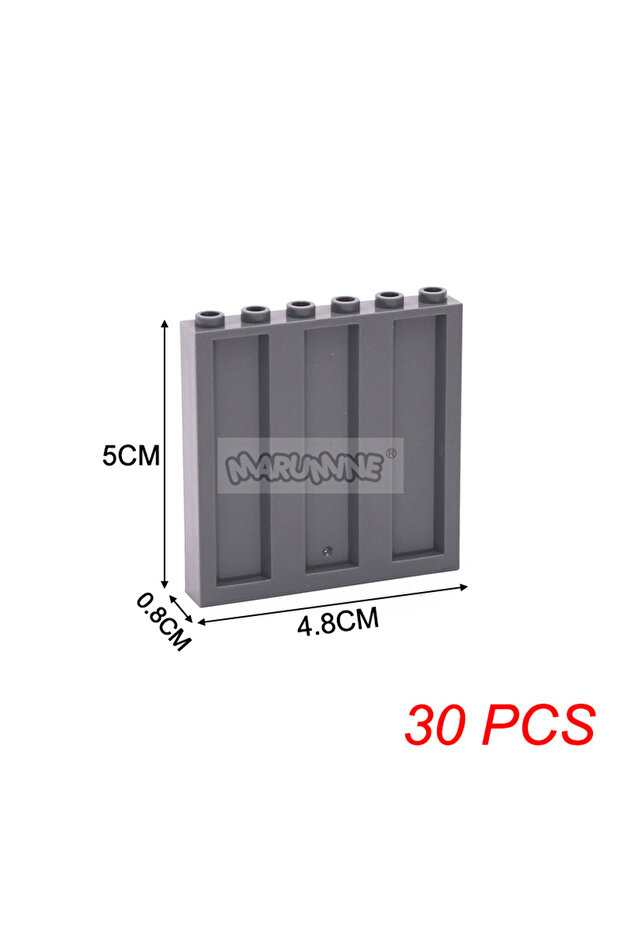 23405 Dark Gray x30 Marumine 30PCS 23405 Panel 1x6x5 Corrugated Plate MOC Model Kit Container Car Tr