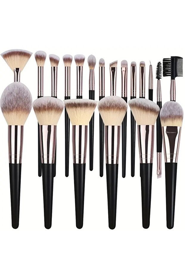 132-BK-20PCS مجموعة فرش مكياج ناعمة ورقيقة (3-20 قطعة) أدوات تجميل لكريم الأساس والبودرة