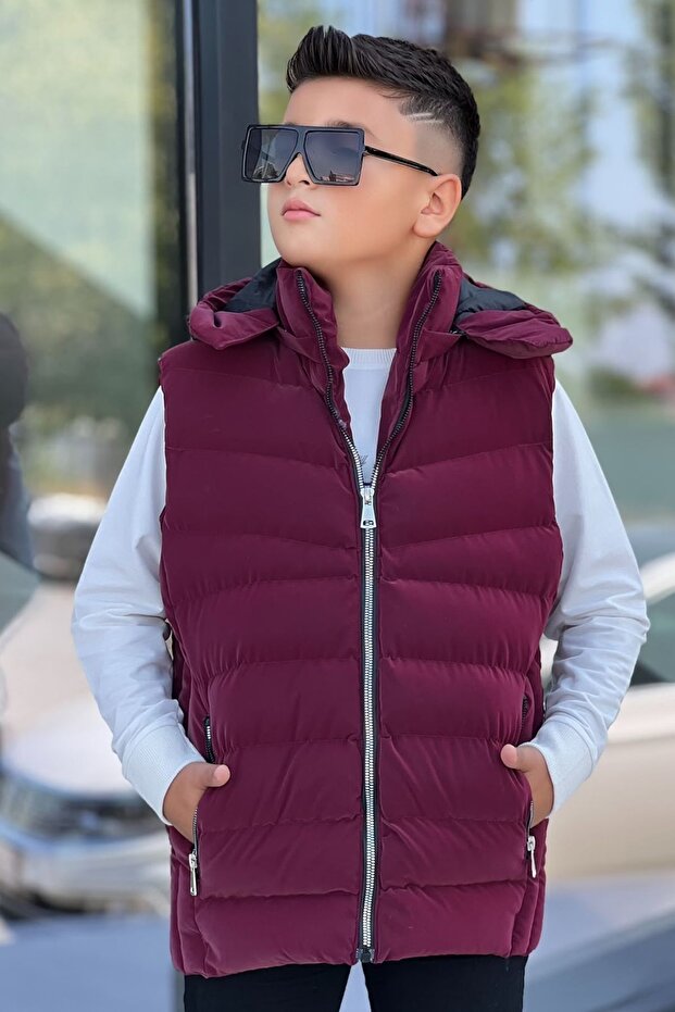 Boy's Hooded Puffer Vest