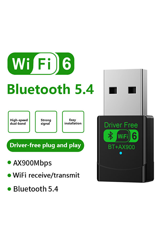 A 2 IN 1 Dual Band 900Mbps USB WiFi Bluetooth Adapter 2.4G/5GHz Wi-Fi Dongle High-Speed Wireless Net