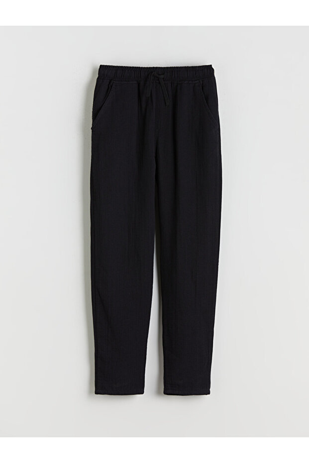 Two Mt Shop Quality Lcw Kids Black Elastic Waist Boys' Trousers