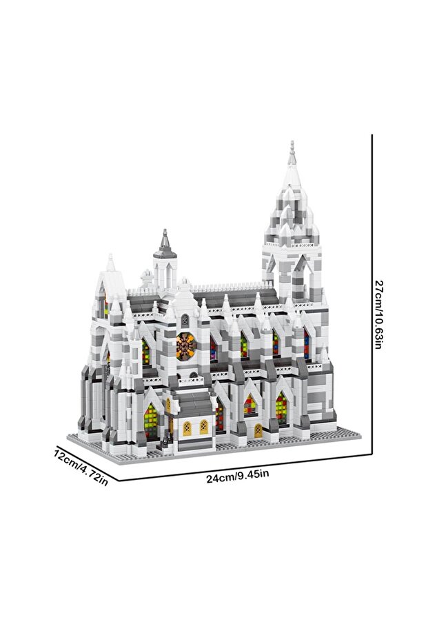 L 3598pcs Notre-Dame De Paris Cologne Cathedral Building Blocks Set Architectural Model Kit 2908pcs