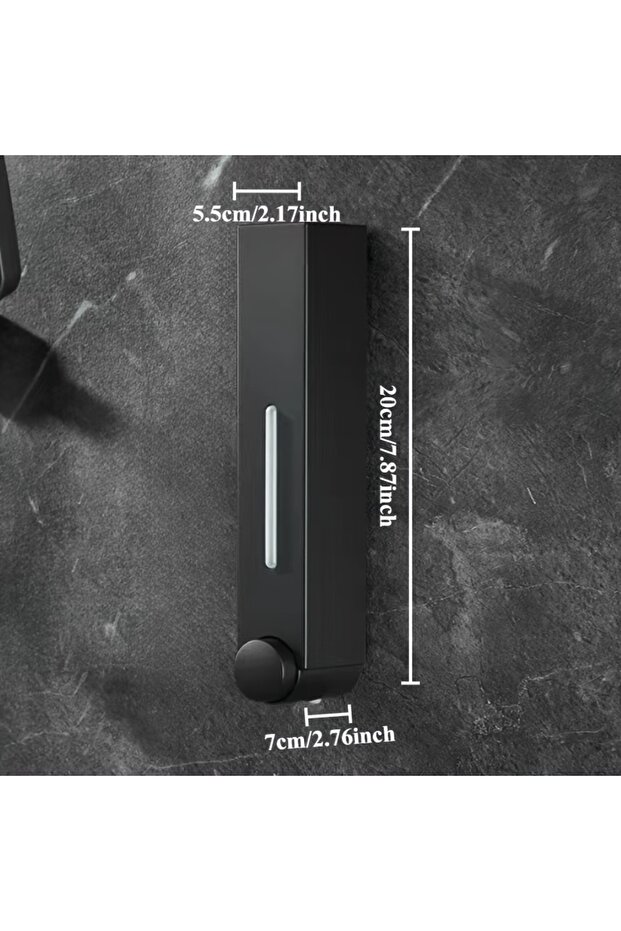 black 300Ml Wall Mounted Soap Dispenser, Perfect for Bathrooms and Kitchens, with Two Installation O