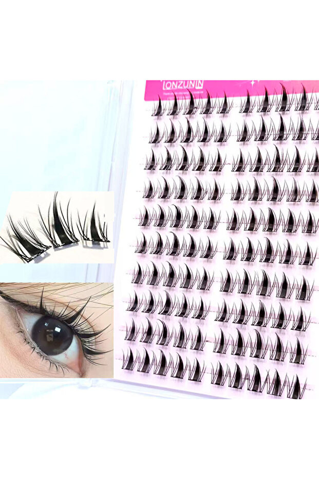 lash2 LONZUNIN DIY Makeup Faux Mink Soft Fake Eyelashes No Glue Eyelashes For Beginner