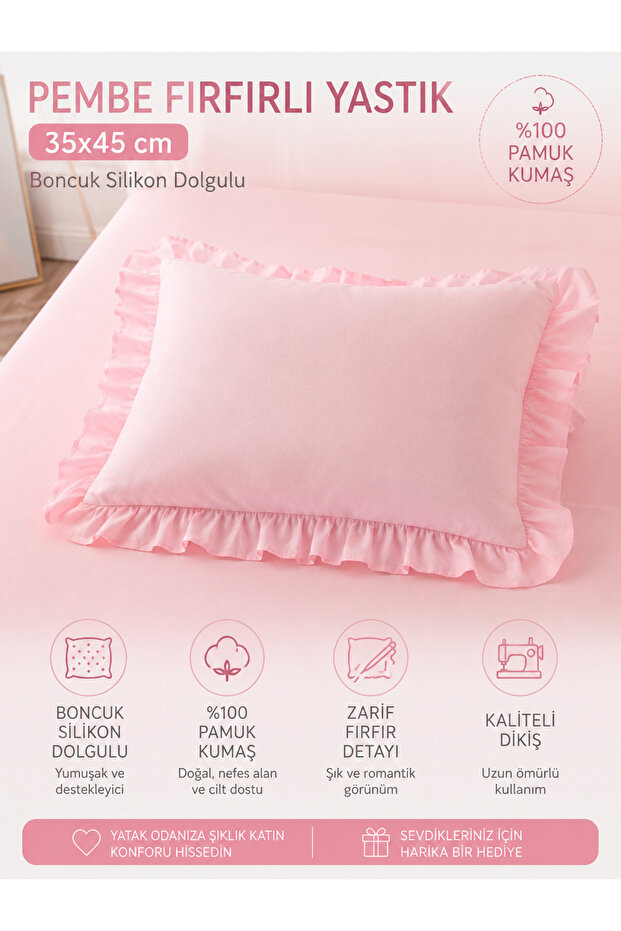ruffle baby pillow