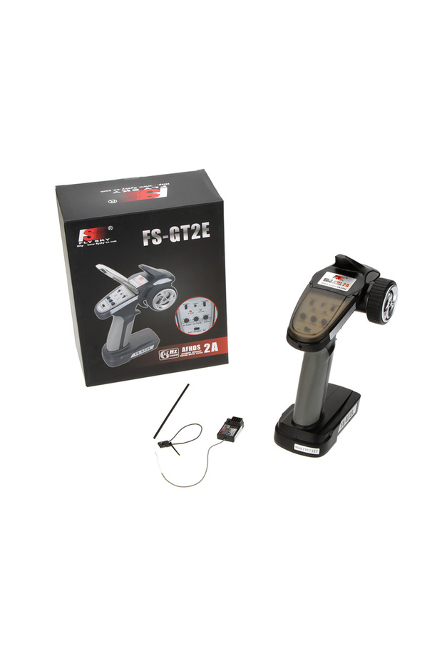 FS-GT2E مع FS-A3 Flysky FS-GT2E AFHDS 2A 2.4 جيجاهرتز 2 قناة نظام إرسال لاسلكي للسيارة والقارب RC مع