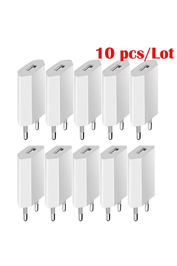 10Pcs EU Plug 1-5Pcs Mini Universal 5V 1A EU Plug USB Wall Phone Charger For iPhone Samsung Xiaomi R