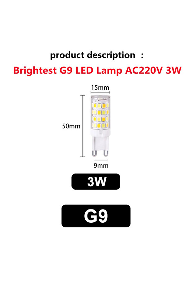 5PCS 220V Warm G9-3W 10PCS 7W 5W 3W Brightest G9 LED Lamp AC220V Ceramic SMD2835 LED Bulb Warm/Cool