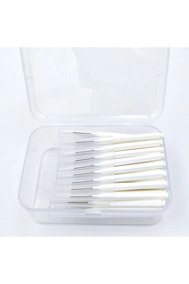 0.7 mm white 60Pcs 0.6-1.5mm Interdental Brushes Health Care Tooth Push-Pull Escova Removes Food And