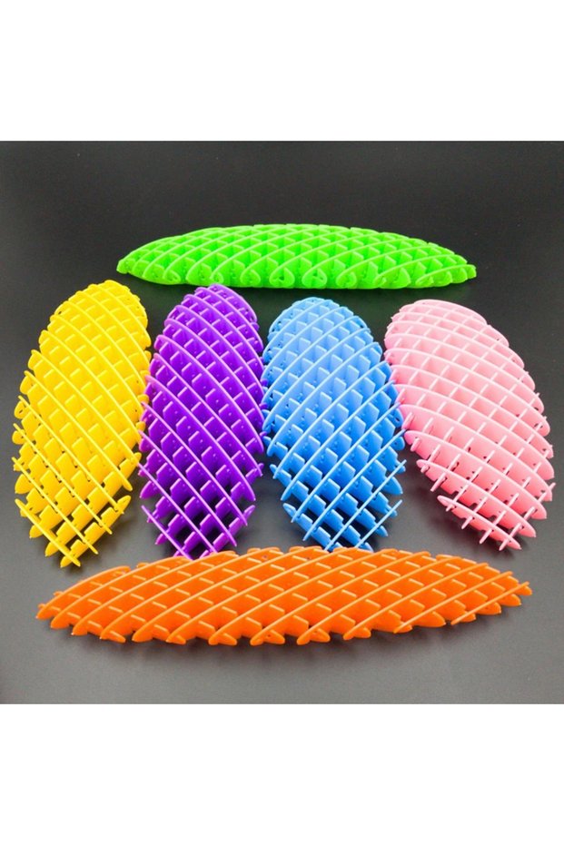 1PC Random color Scalable 3D Deformed Worm Elastic Net Tiktok New Strange Puzzle Vent Decom