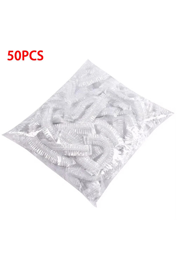 White-50pcs 500Pcs Disposable Food Cover Fresh-keeping Food Cover Plastic Colorful Elastic Wrap Lid