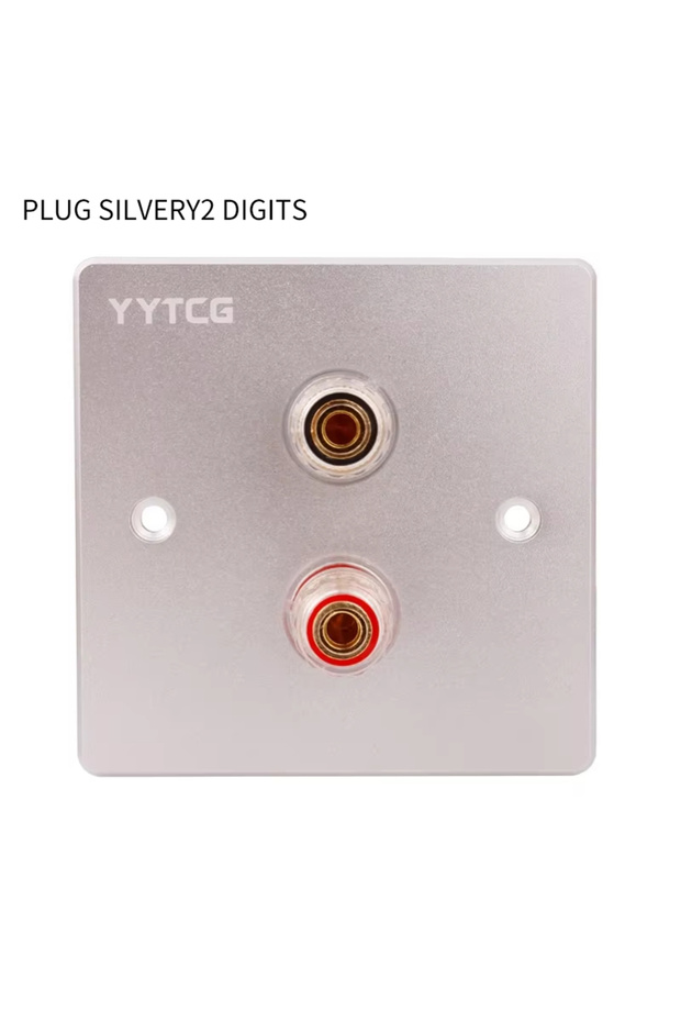2 Ports silver 2/4 Ports Gold Binding Posts Wall Plate Audio Speaker Connector Banana Plug Outlet Fo