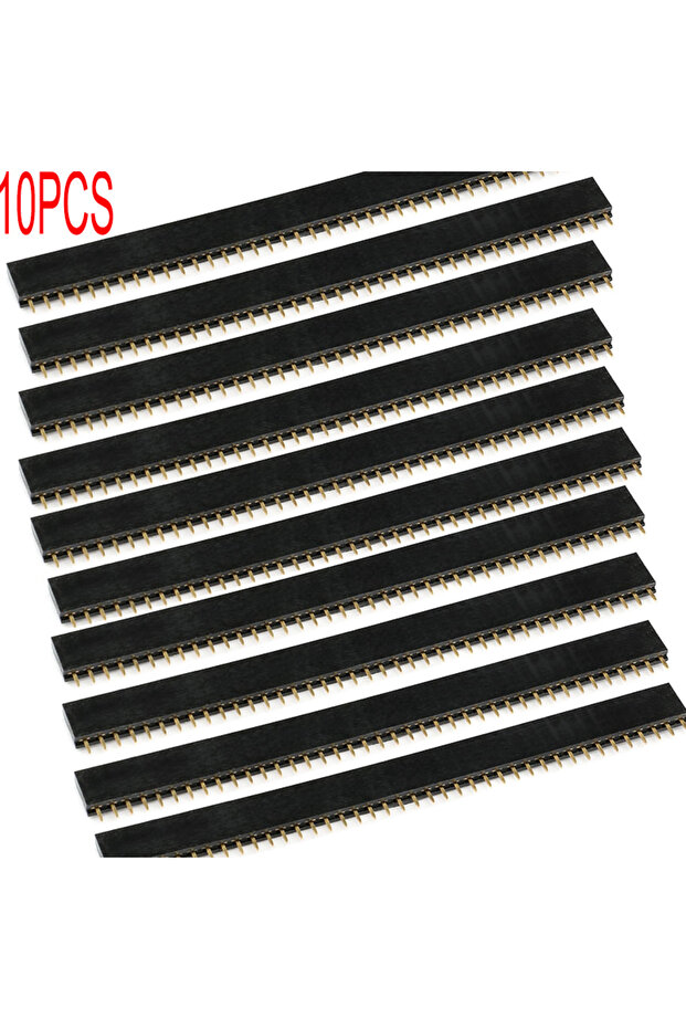 10pcs 40P female 10PCS 1x40Pin 2.54mm Pitch Single Row Female PCB Socket Board Male Pin Header Conne
