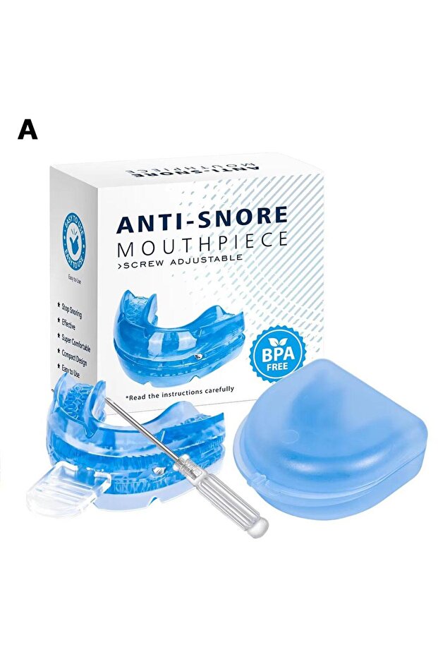 A Adjustable Anti-Snoring Mouth Guard Anti Snoring Mouthpiece Sleeping Devices Bruxism Snoring Stop.