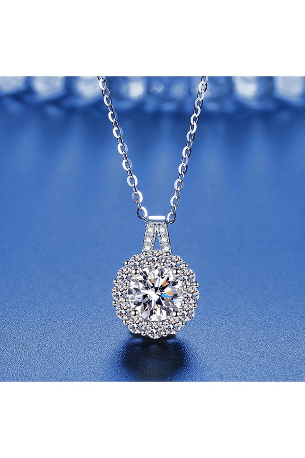 YJ A208 925 Sterling Silver Necklace Pendant Simplicity for Women Wedding Engagement Jewelry Fashion