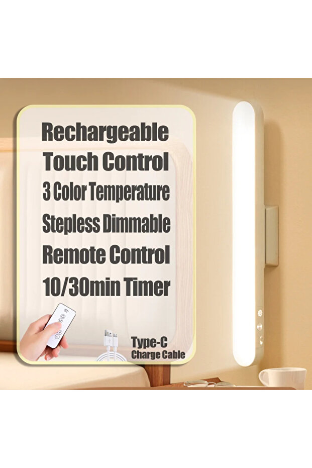 3 Colors in 1 Remote LED Table Lamp Magnetic Hanging USB Rechargeable Desk Lamp 3 Color Reading Ligh