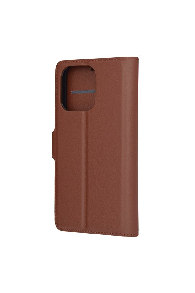 Husă pentru iPhone 14 Pro - Techsuit Leather Folio - Maro - 5