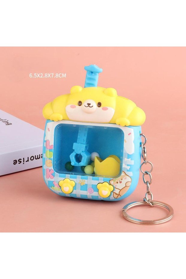8 cm C Cartoon Little Panda Mini Shiba Inu Claw Machine Toy Keychain Gacha Machine Pendant