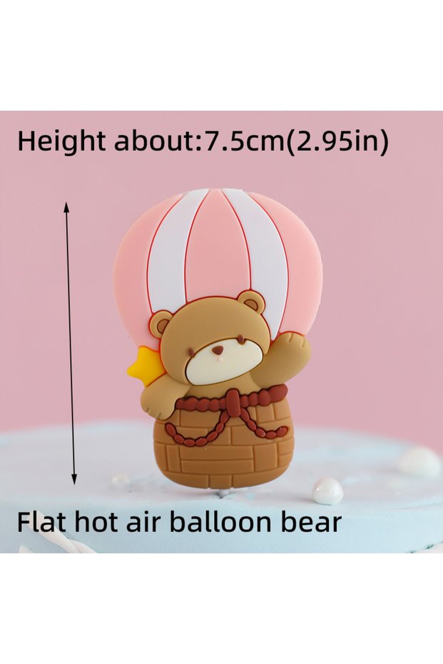 1 PC Bear G New 3D Bear Cake Topper Baby Shower Bear Decoration Boy Girl Happy 1st Birthday Party Ca