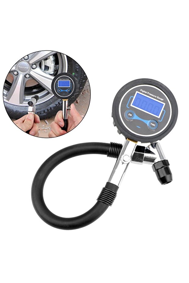 For Car Truck Vehicle Motorcycle Auto Tire Pressure Gauge LCD Display High Precision Digital Tire...