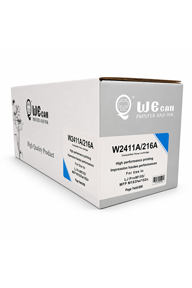 حبر تونر W2411A / 216A سماوي (Cyan) متوافق مع طابعات HP