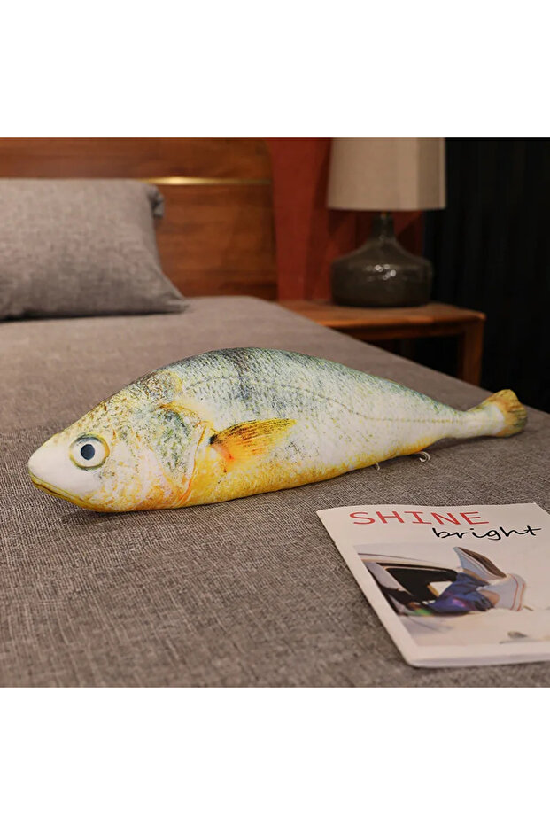60cm yellow croaker Giant Simulation Funny Fish Plush Toys Stuffed Soft Animal Yellow Croaker Pillow