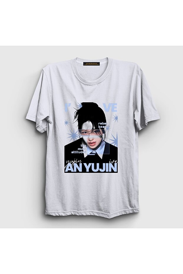Unisex White an Yujin Rebel K-Pop Ive T-Shirt 619593Tt