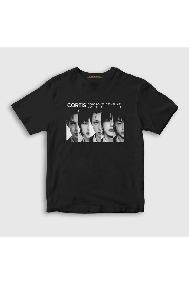 Unisex Kids Black Color Outside the Lines Cortis T-Shirt 602059Tt
