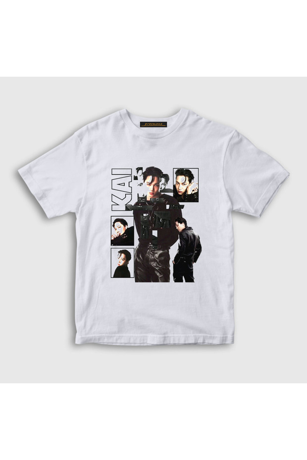 Unisex Kids White Kai Kim Jong in Exo T-Shirt 597769Tt