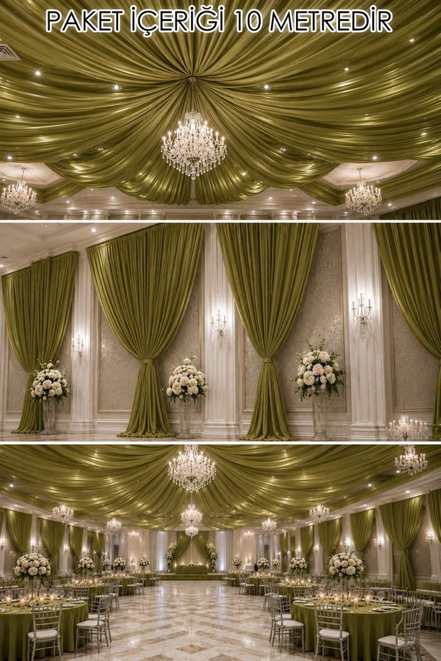 Decorative Fabric 10 Meters | Decorative Fabric for Wedding, Event, Organization, and Party Decorations