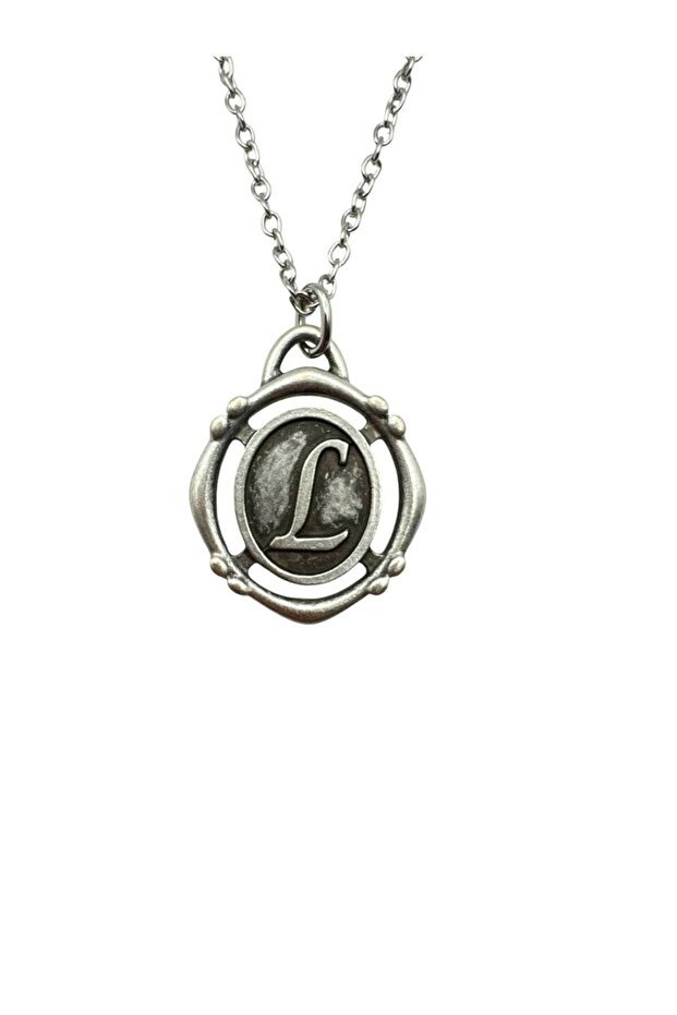 L Letter Antique Unisex Necklace – Personal, Elegant, and Original Design