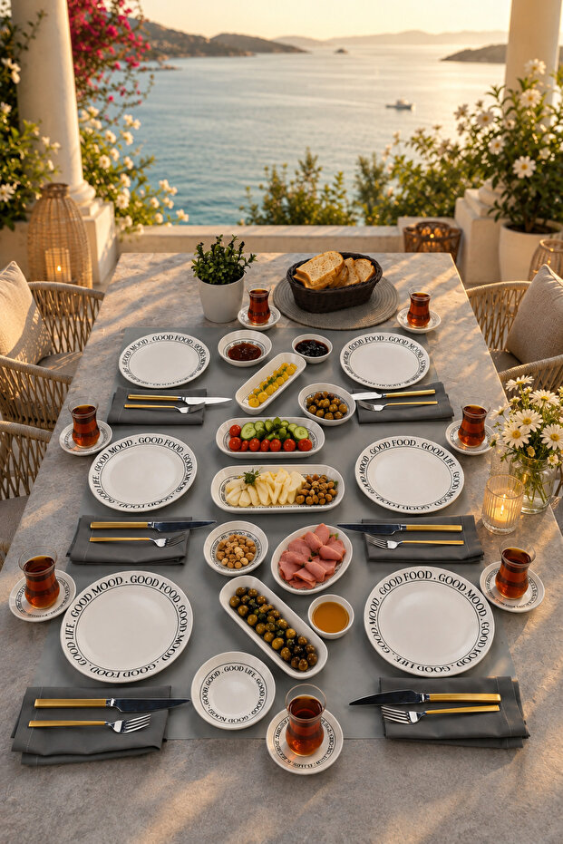 Good Food, Good Mood 14 Piece Breakfast Set for 6 People, Set