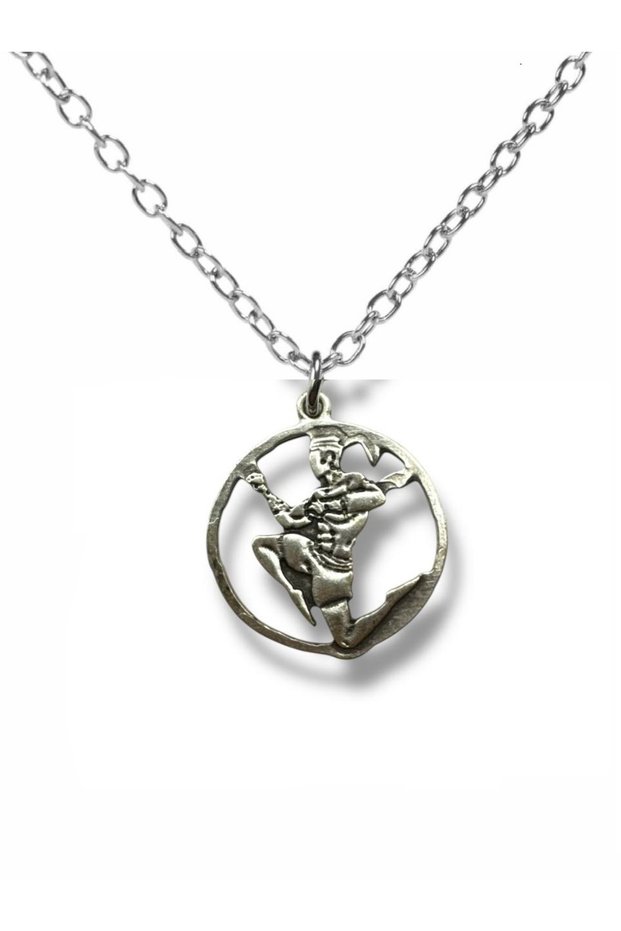 Power Ring – Metal Round Fighter Unisex Necklace (60 cm Chain)