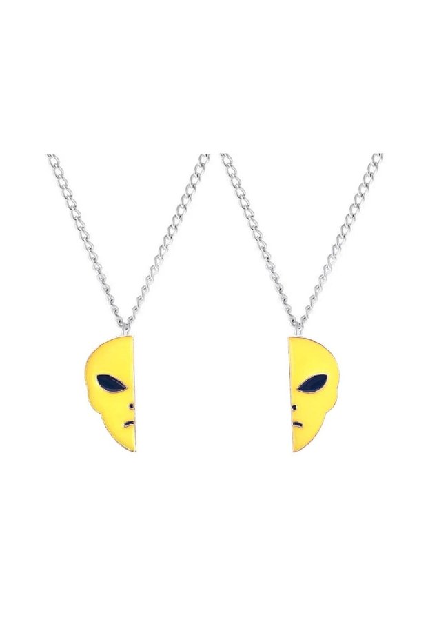 Alien bff necklace couple friendship 2-Piece Necklace