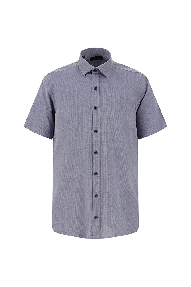 Short Sleeve Regular Fit Sport Linen Shirt